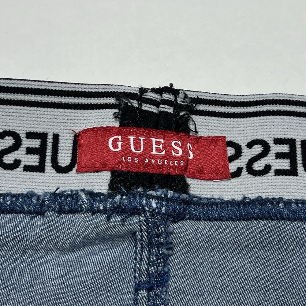 GUESS Skinny Jeans Elastic Waist Blue Stretch Denim Women's Size XL X Large - Picture 6 of 7